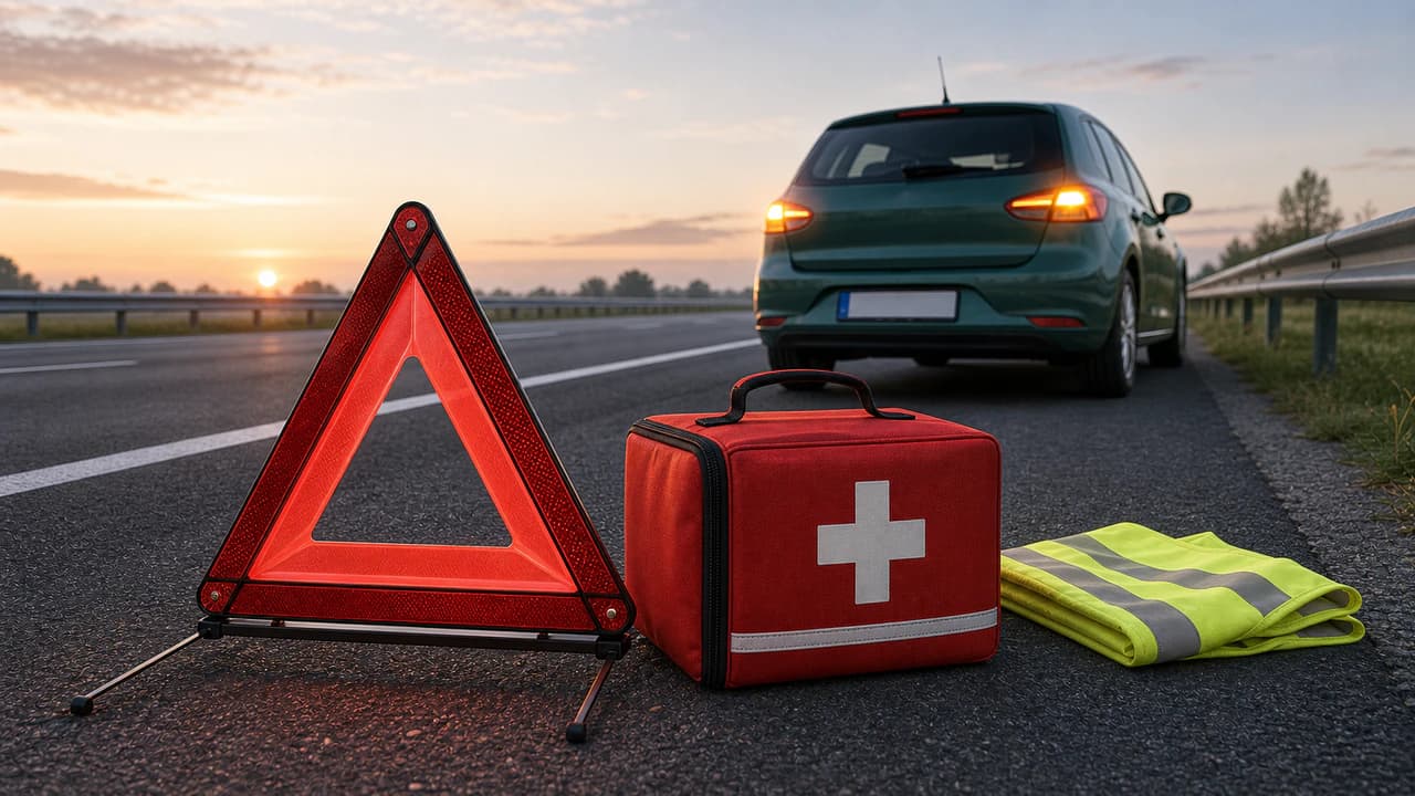 Editorial illustration — A breakdown or accident in Belgium: what to do first