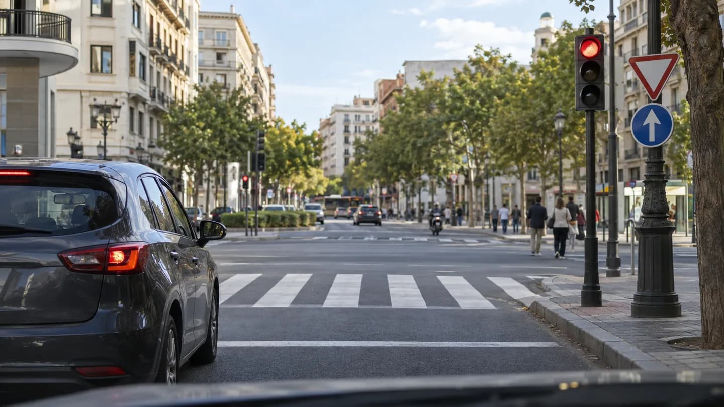Redactionele illustratie — Verkeersborden in Spanje: herken de boodschap voor rijbewijs B